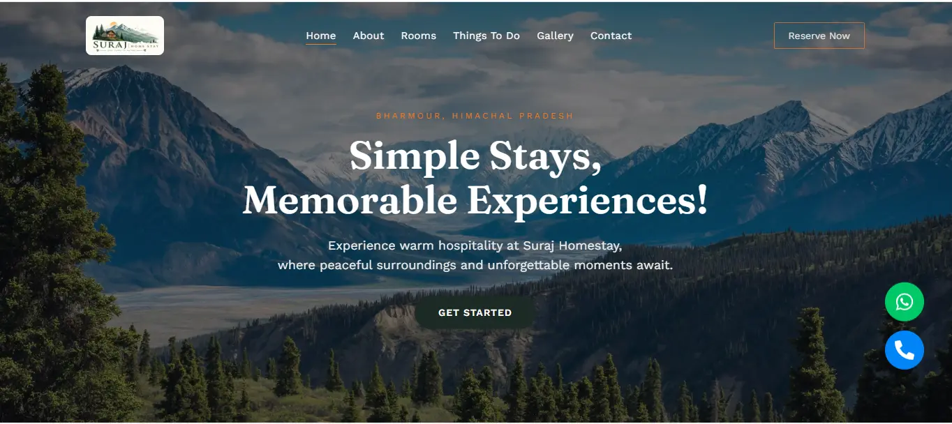 Suraj Homestay — Multi-Page Homestay Website